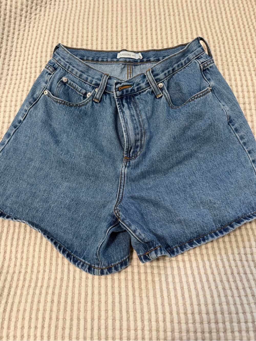 Glassons Mid-Rise Blue Denim Shorts
